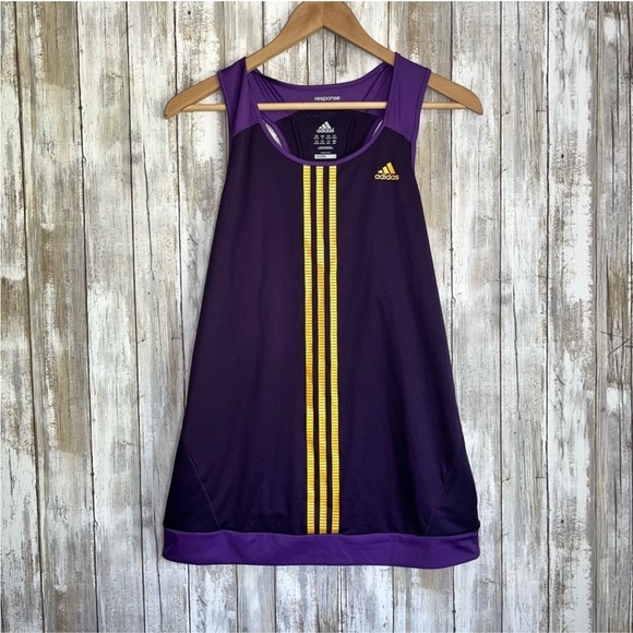 adidas Tops - Adidas Purple Top with Yellow Accents